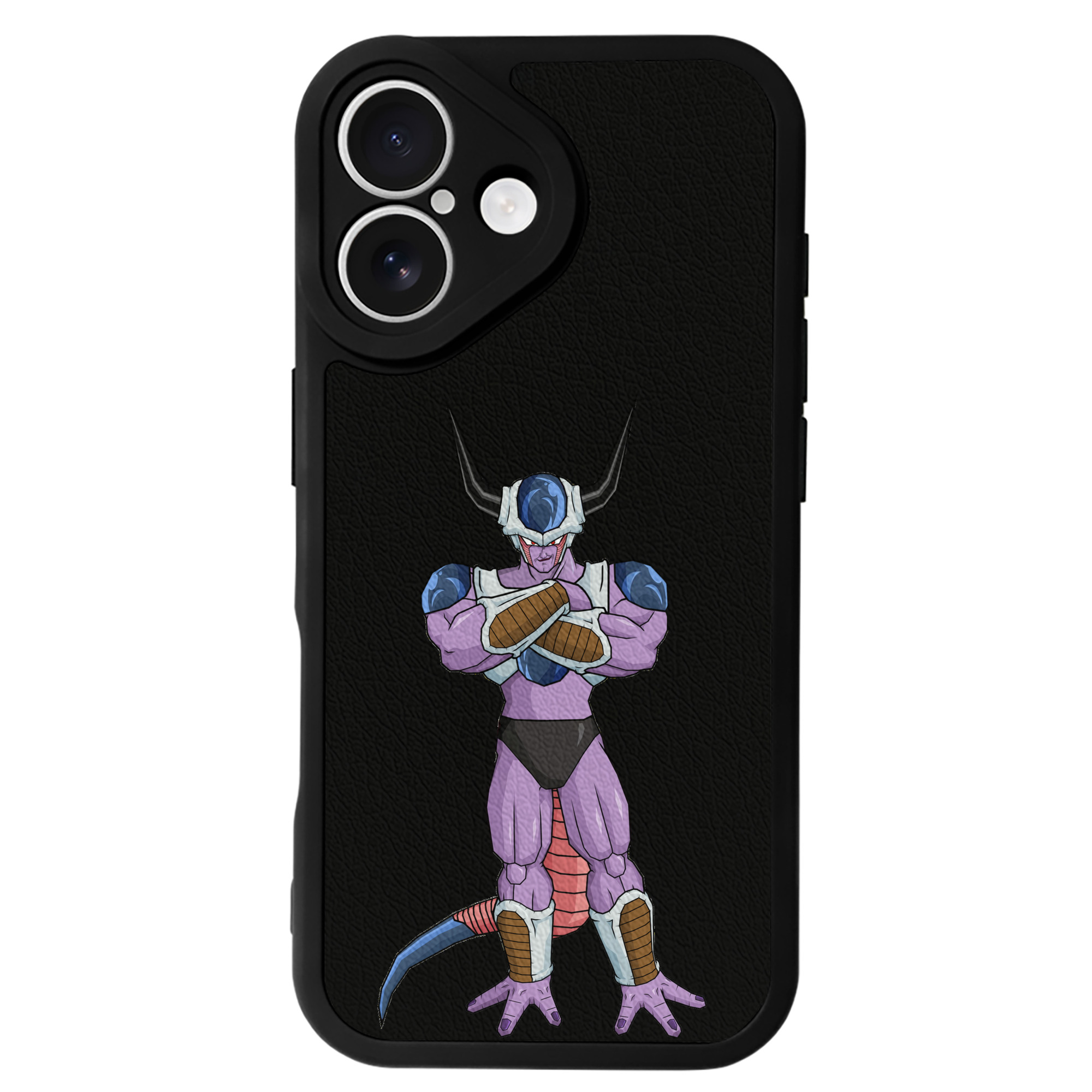 （画像用） ドラゴンボール フリーザ DRAGON BALL Frieza 【iPhone 16シリーズ対応】シリコンスマホケース（レザー調） 材質：シリコン